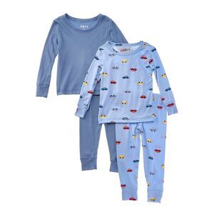 Only Boys Boys  4Pc Just Chill Yummy & Brushed Waffle Pajama Set, Blue